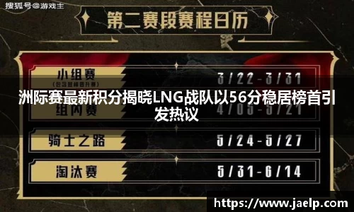 洲际赛最新积分揭晓LNG战队以56分稳居榜首引发热议